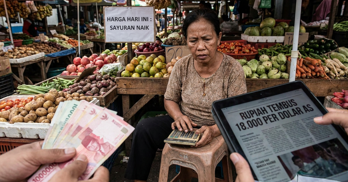 Ilustrasi artikel: Rupiah Tembus 18000 per Dolar: Penyebab & Dampaknya