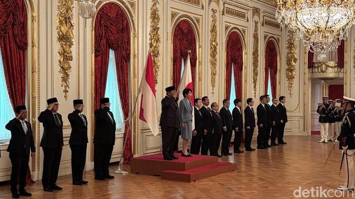 Prabowo Disambut Upacara Kenegaraan di Istana Akasaka Saat Bertemu PM Jepang