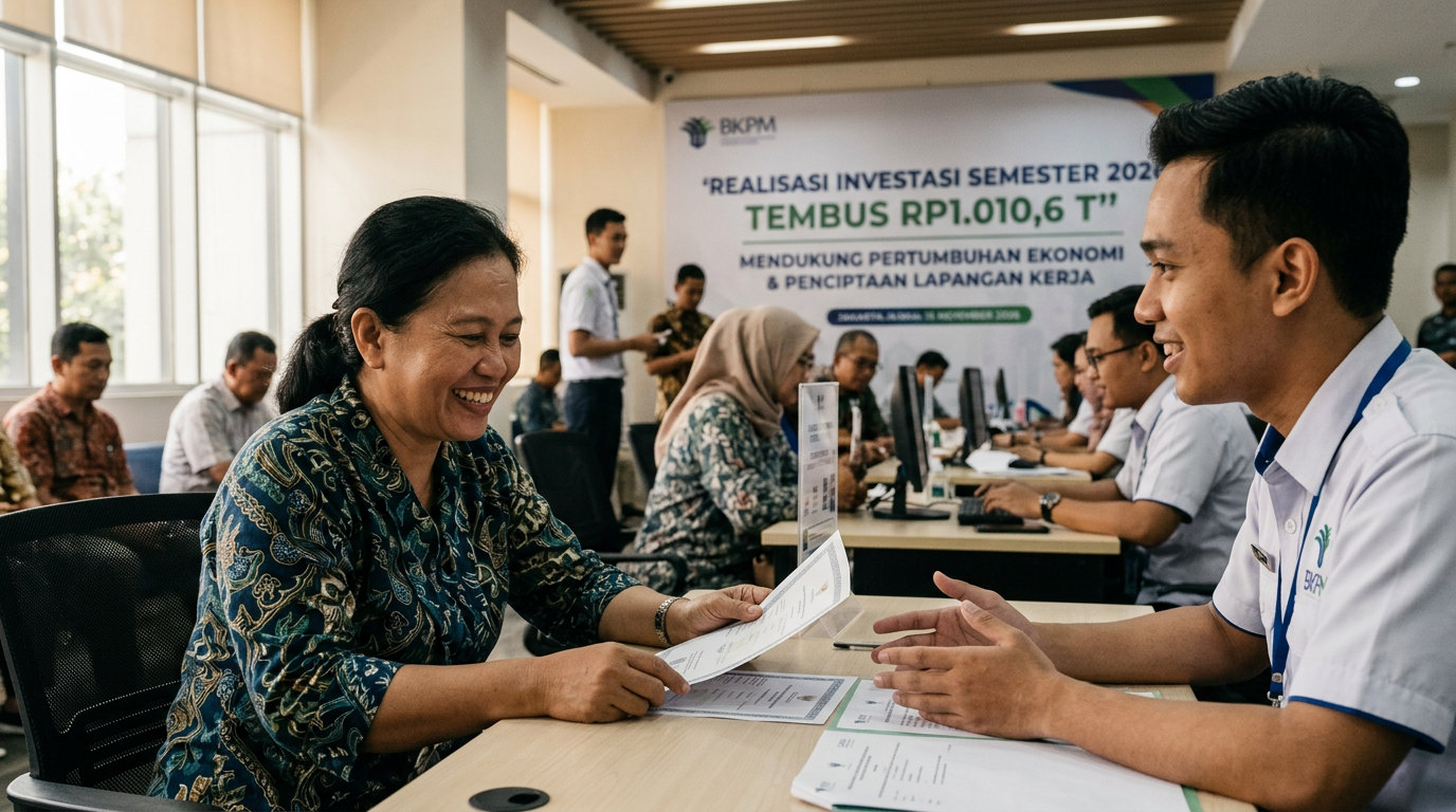 Realisasi Investasi Semester 2026 Tembus Rp1.010 T