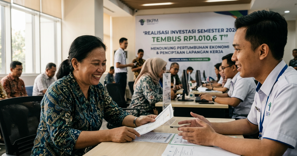 Ilustrasi artikel: Realisasi Investasi Semester 2026 Tembus Rp1.010 T