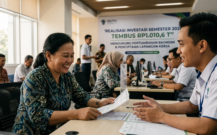 Realisasi Investasi Semester 2026 Tembus Rp1.010 T