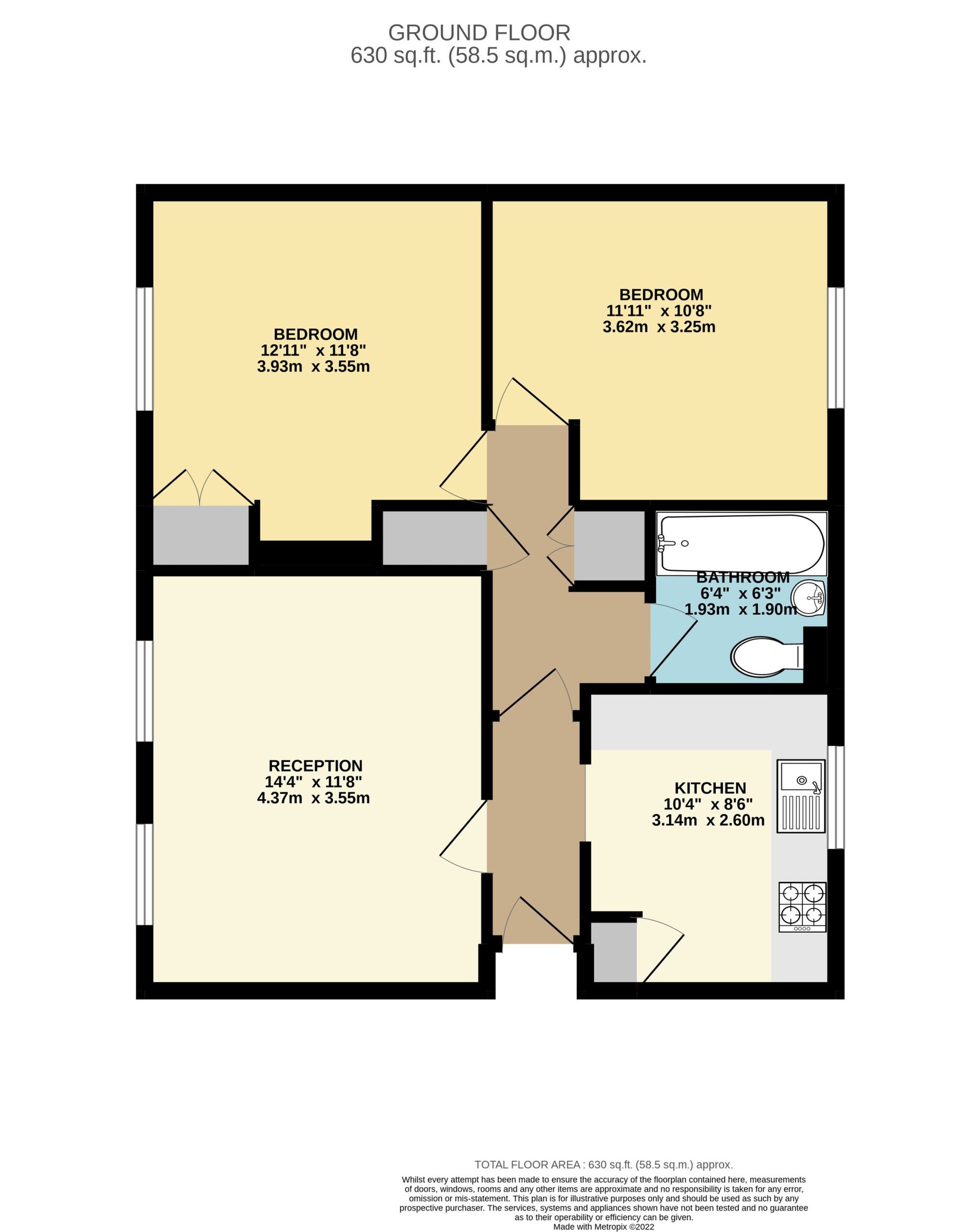Baker Street, Enfield, EN1 3EZ floorplan