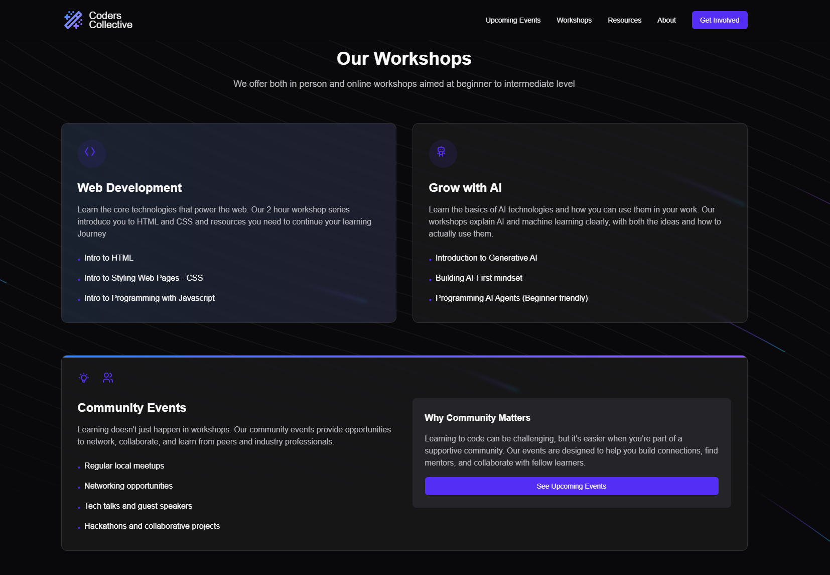 Coders Collective Workshops