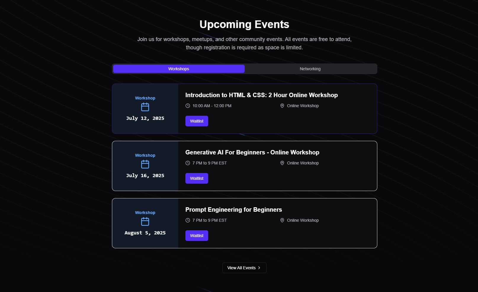 Coders Collective Upcoming Events
