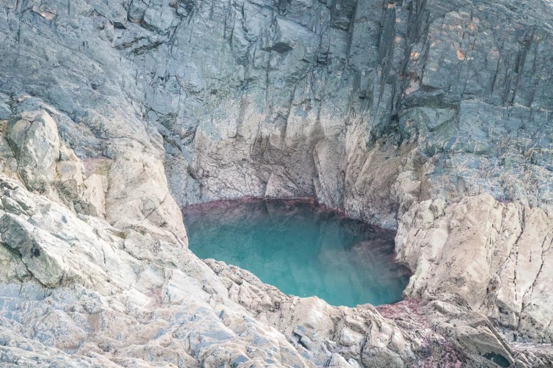 Tide pool on the rocky shore