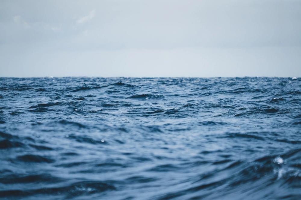 Open ocean showing sea surface and sky