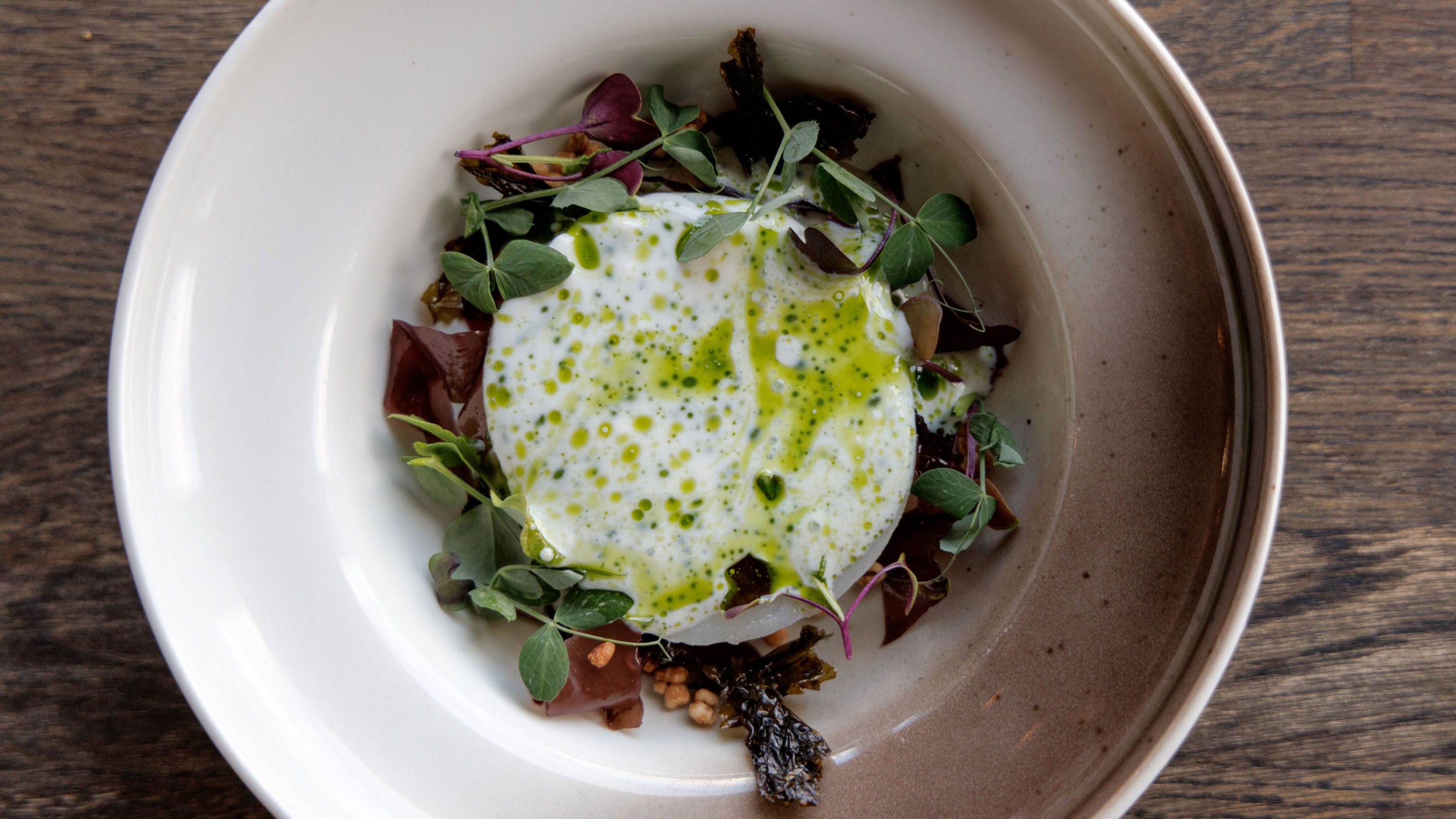 Seaweed is used as spice in the cod dinner