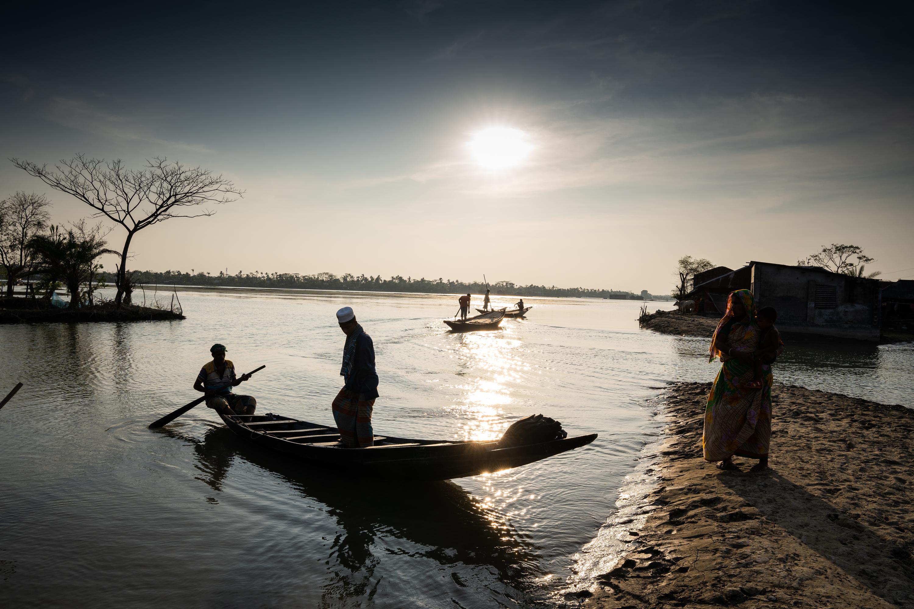 A boat where a road once was