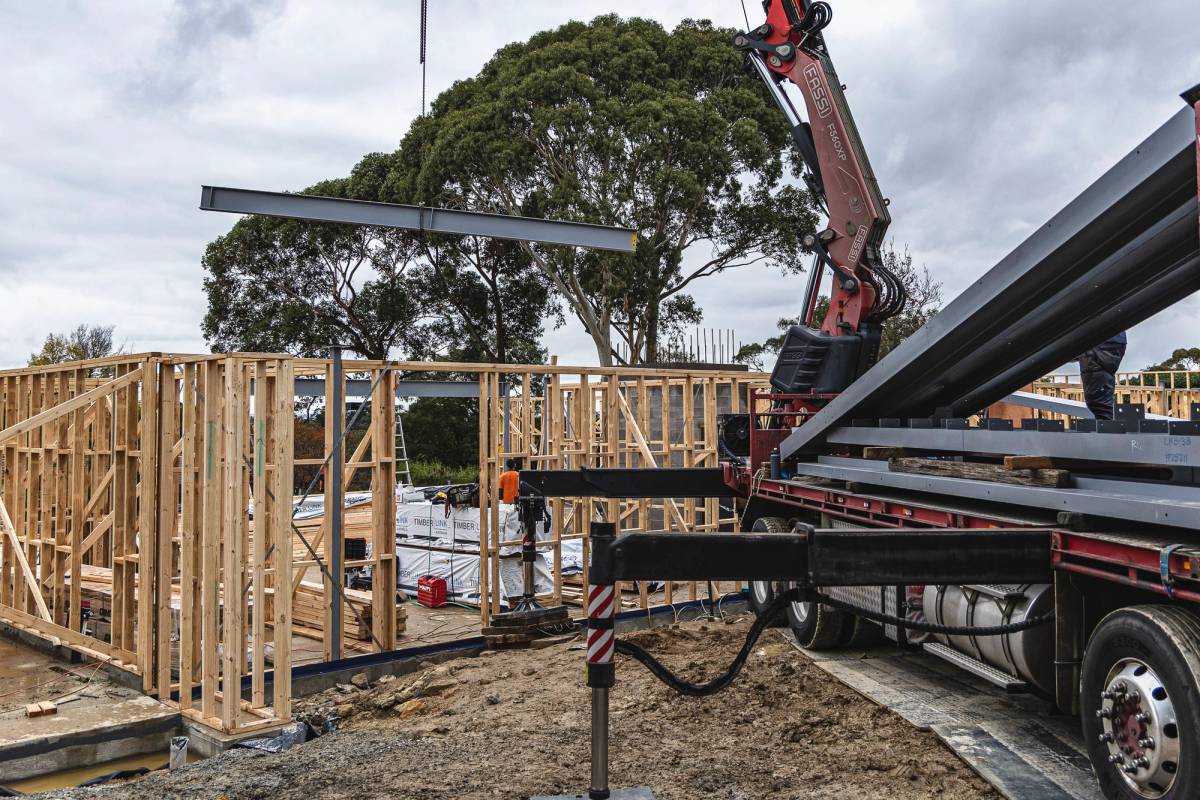 Out of the ground; steel & timber framing