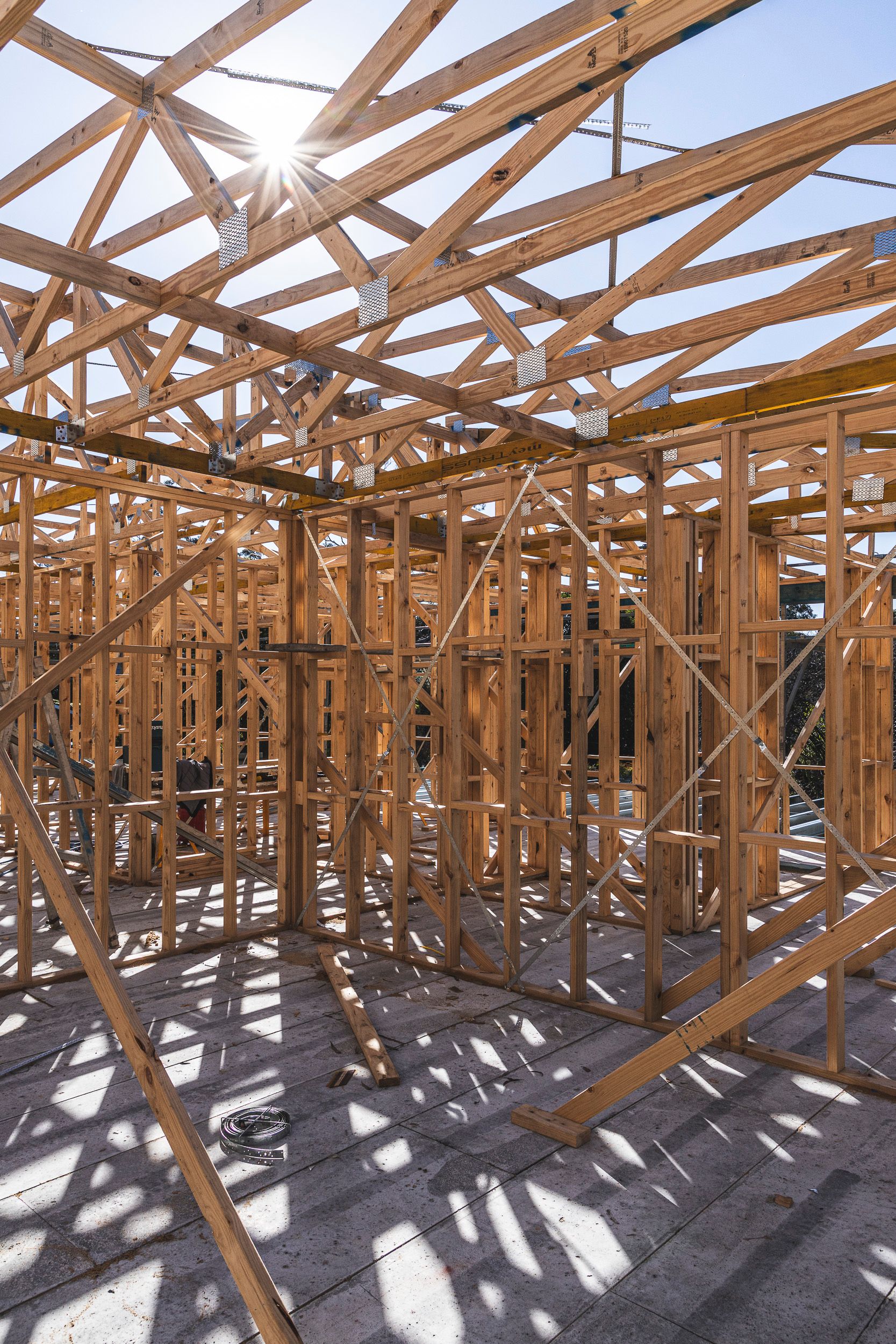 Roof Trusses Installed
