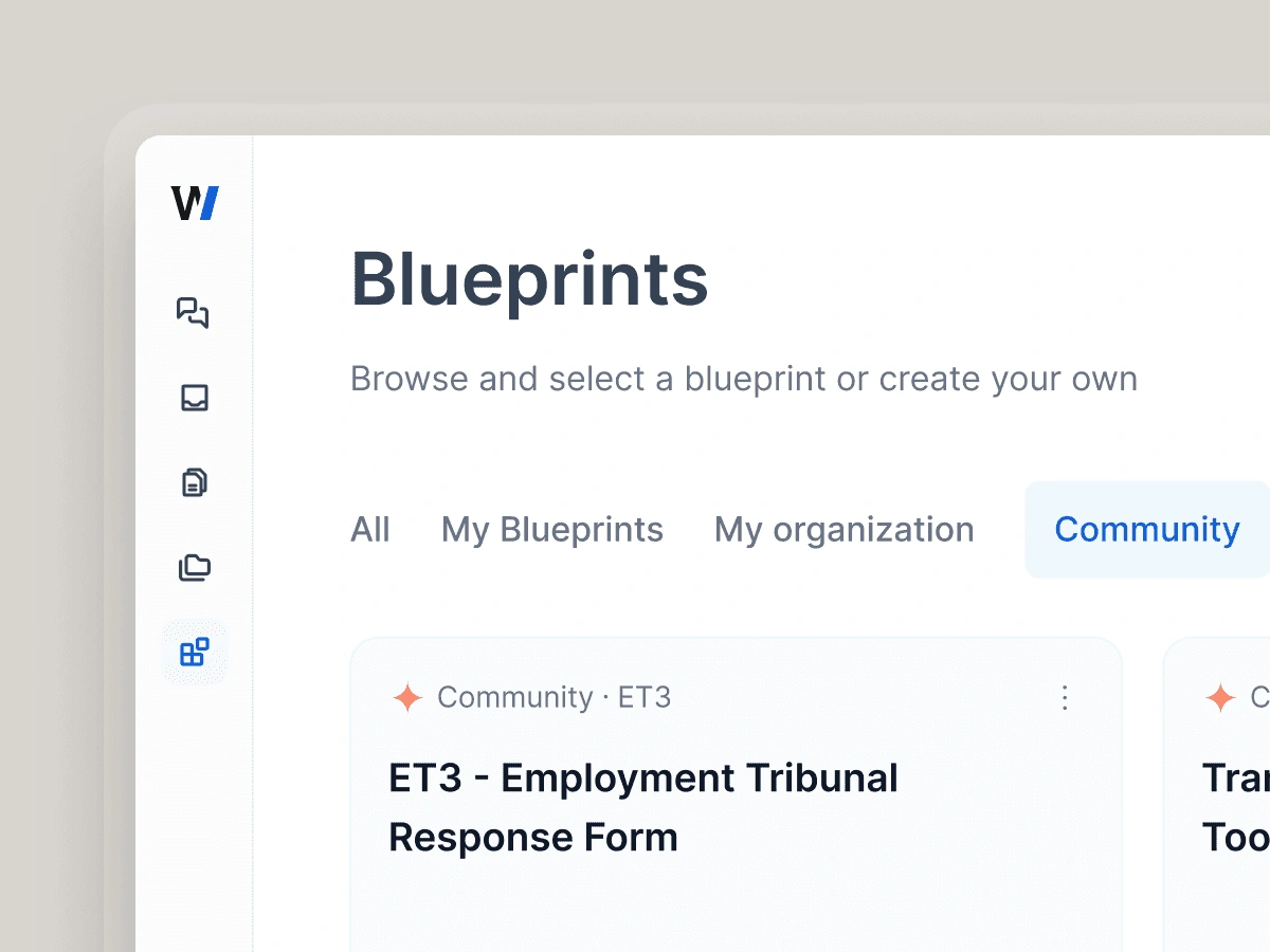 Reusable contract blueprints