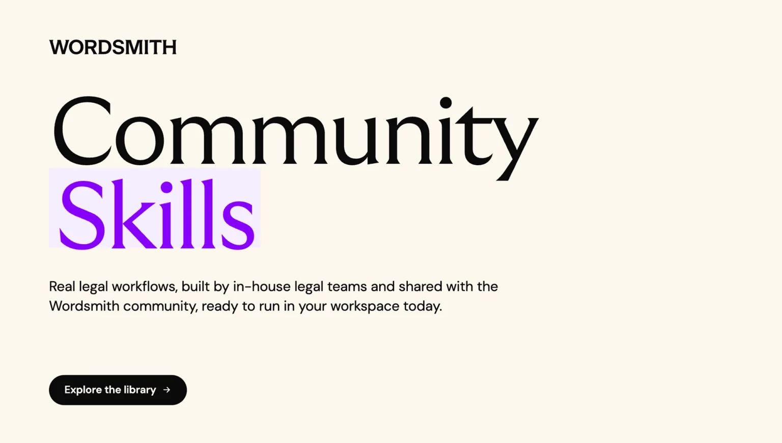 Announcing Wordsmith Community Skills