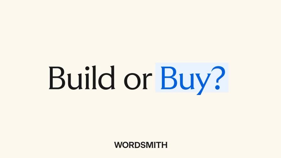 Build or buy legal AI: Wordsmith article cover reading "Build or Buy?"
