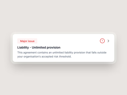 Wordsmith CLM — liability unlimited provision major issue alert