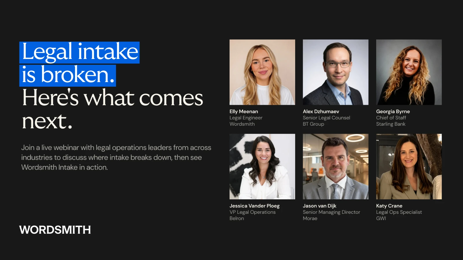 Wordsmith Webinar: Future of Legal Intake