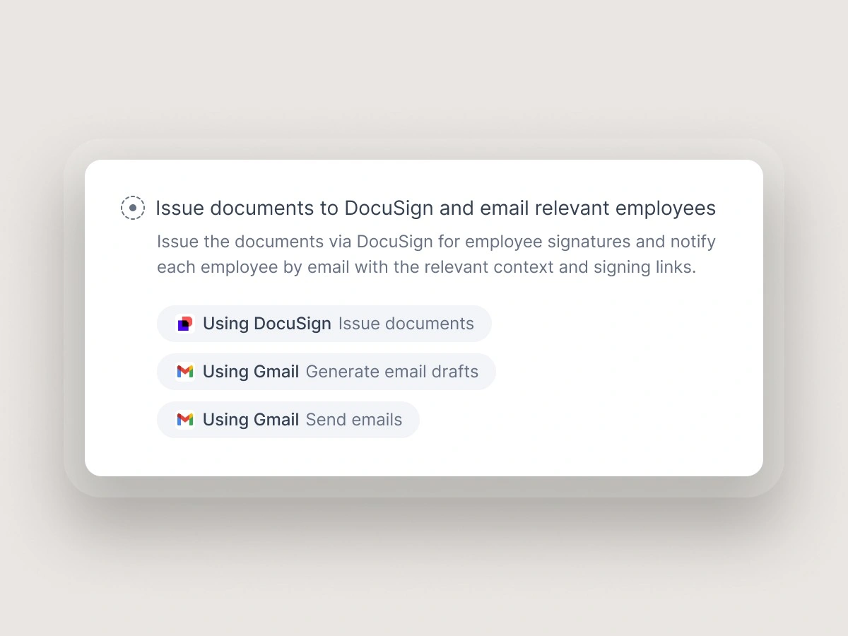 Automated actions from insights