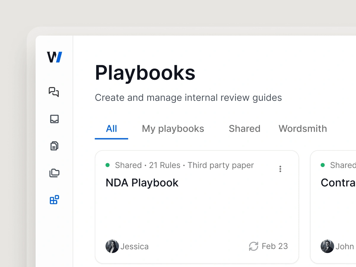 Wordsmith Playbooks dashboard