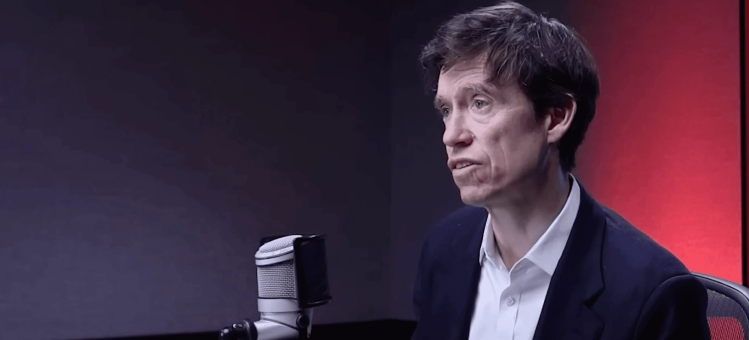 Rory Stewart, host of The Rest is Politics discussing legal AI tool Wordsmith.ai