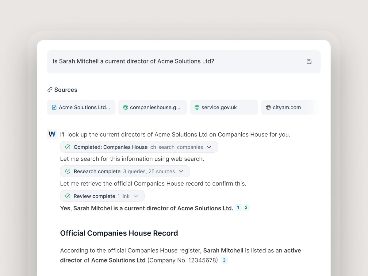 Company intelligence