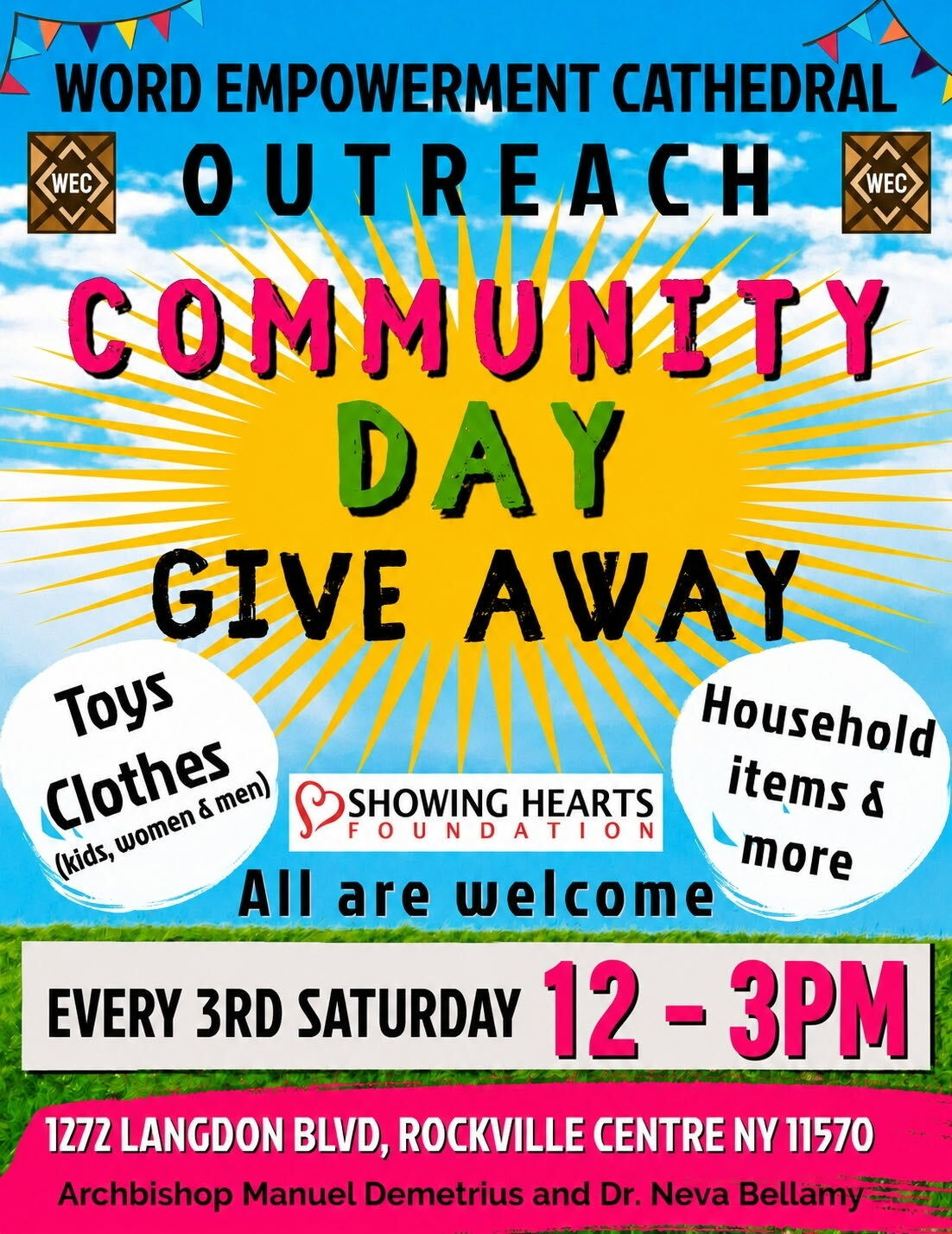 World Empowerment Cathedral Community Outreach flyer