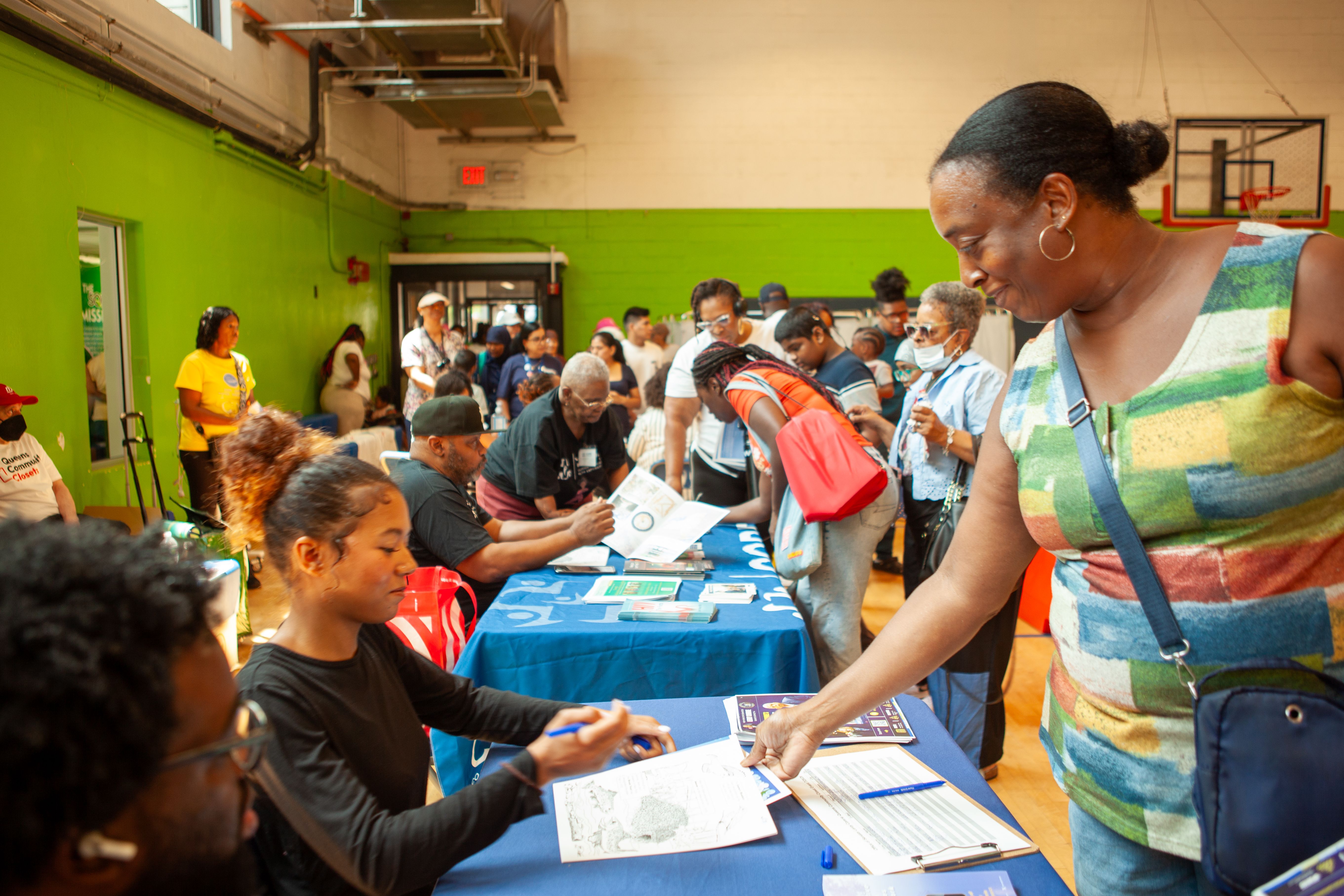 A moment from the Queens Community Closets Launch & Resource Fair