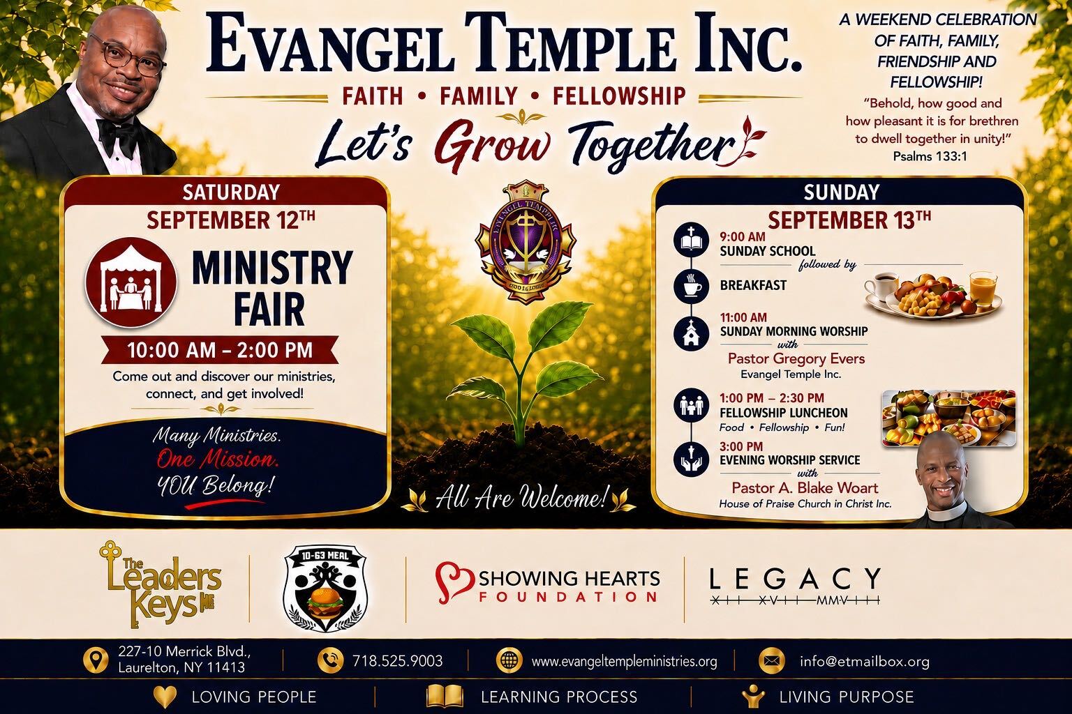 Family & Friends Weekend Ministry Fair flyer