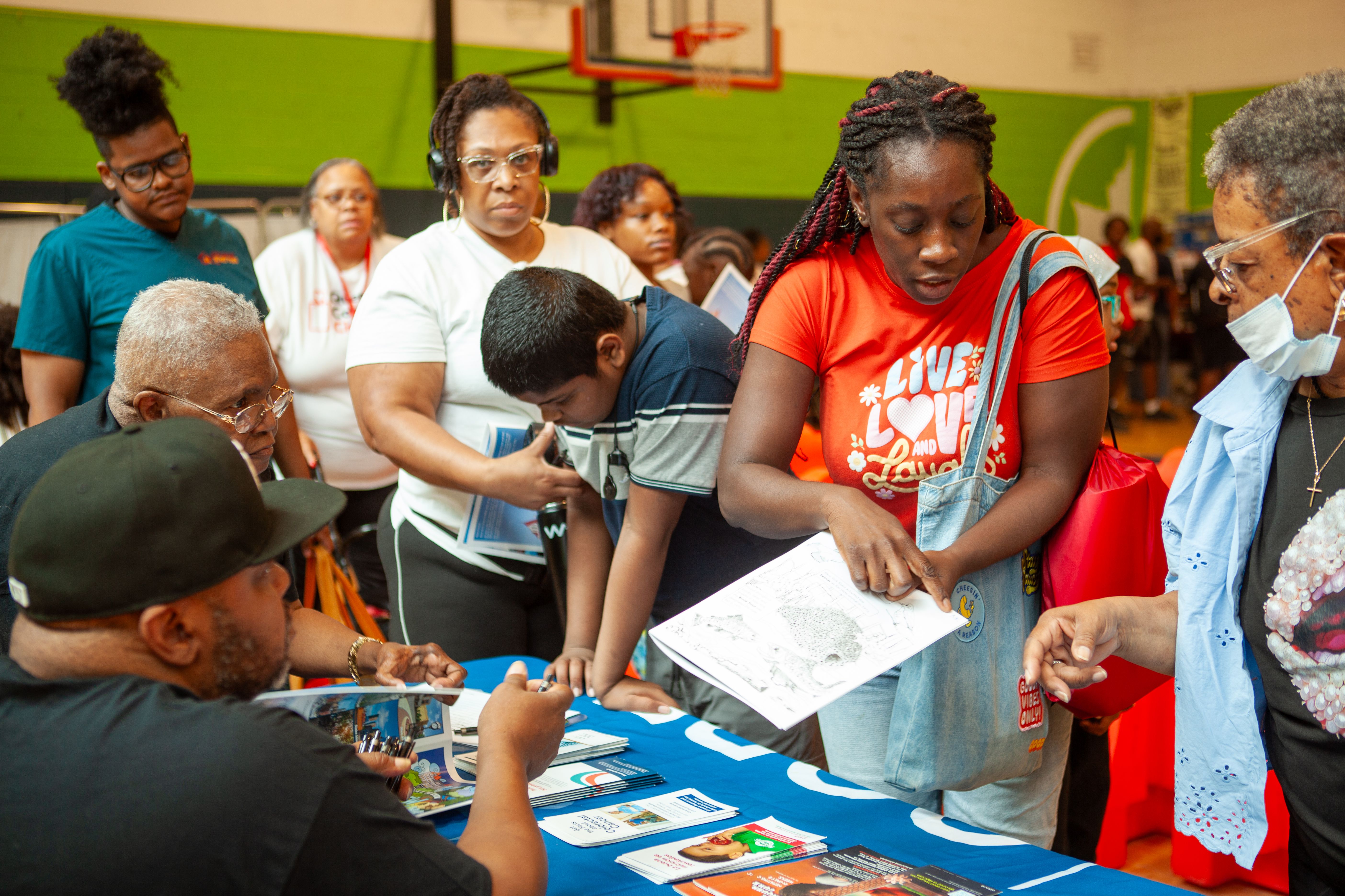 A moment from the Queens Community Closets Launch & Resource Fair