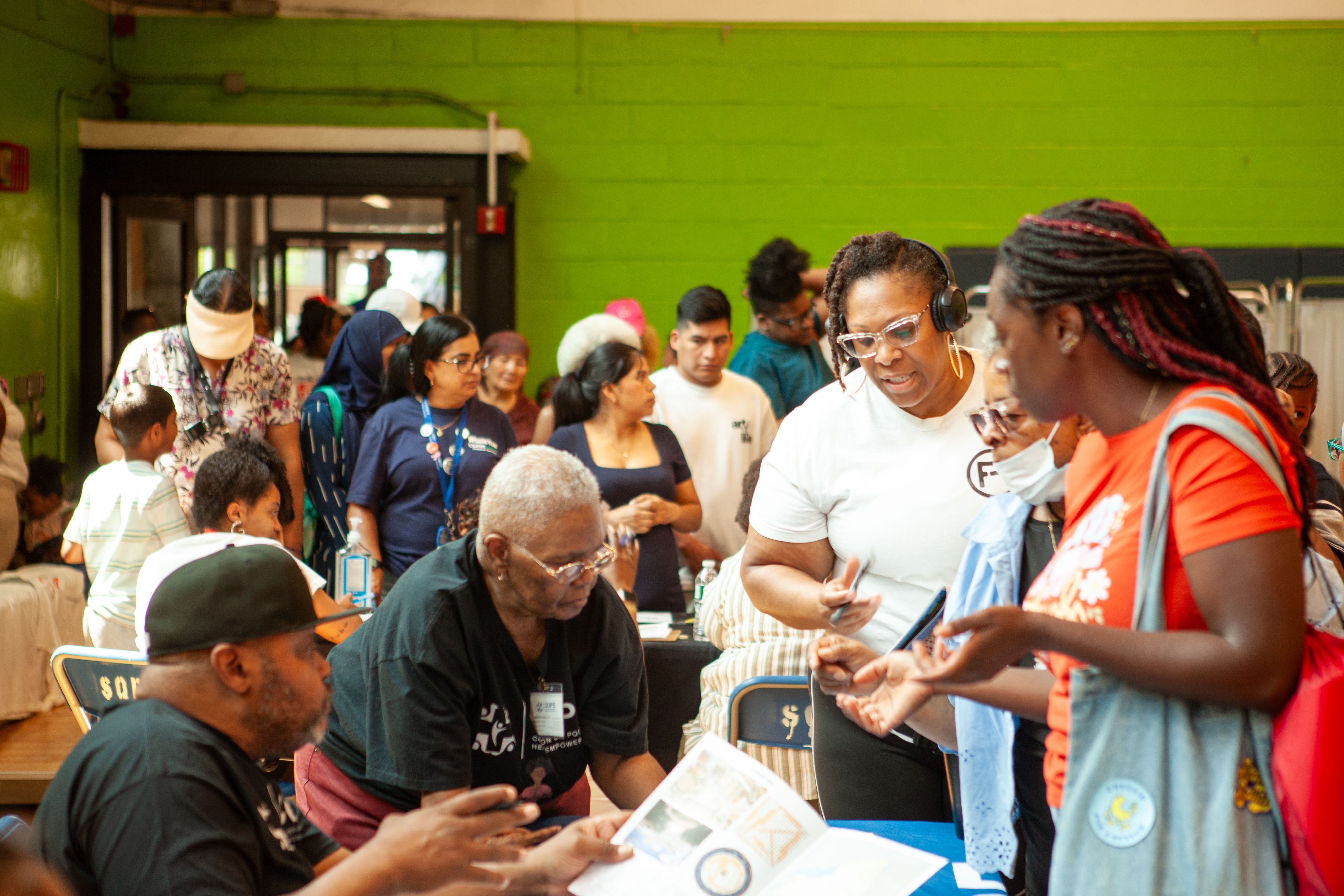 A moment from the Queens Community Closets Launch & Resource Fair