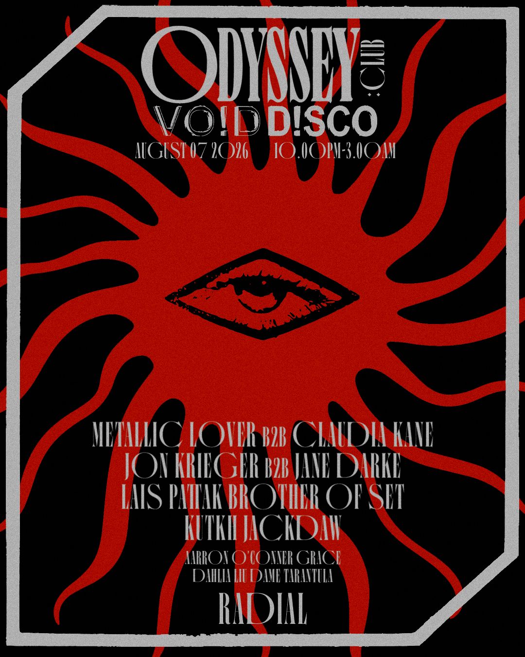 ODYSSEY:CLUB X VO!D D!SCO | radial london