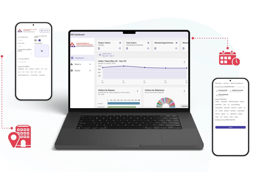 Smart Visitor Management System - Digital Entry & Analytics showcase