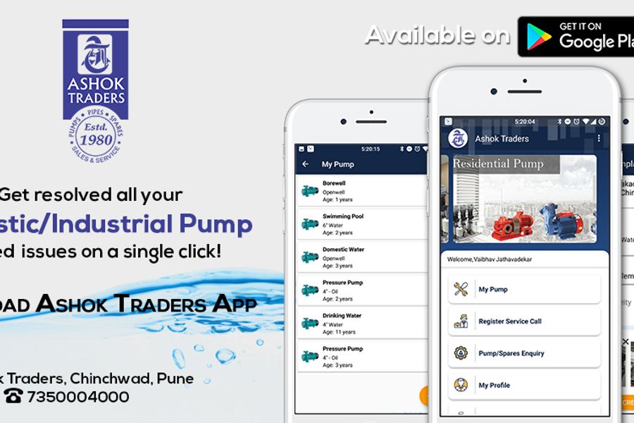 Ashok Traders - On-Demand Pump Repair Service Platform showcase