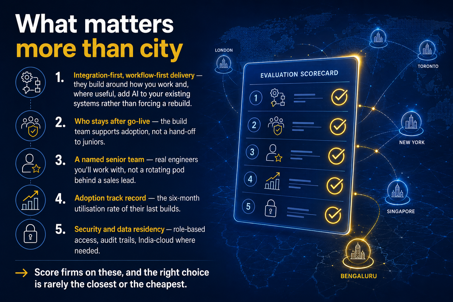 Key factors for choosing an enterprise software partner beyond location.