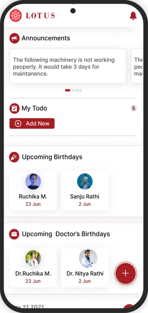 Lotus Hospital Mobile App Screenshot 1