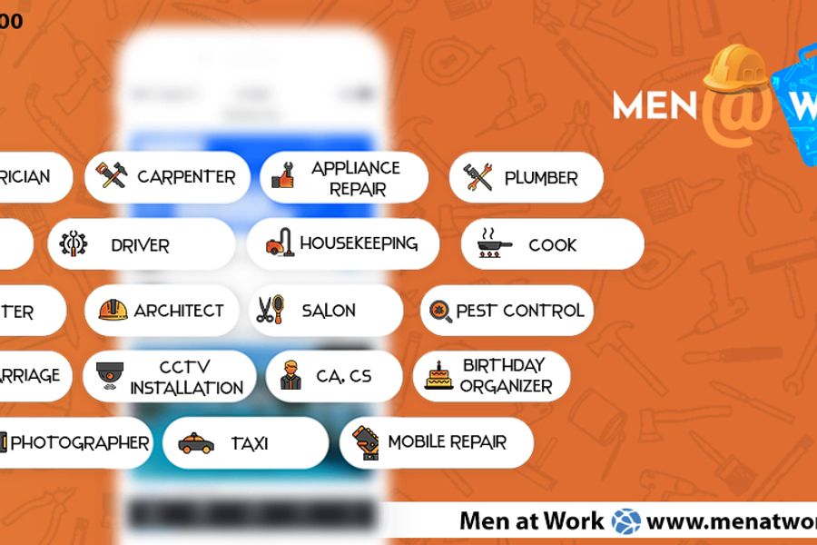 Men at Work - On-Demand Local Services Marketplace showcase