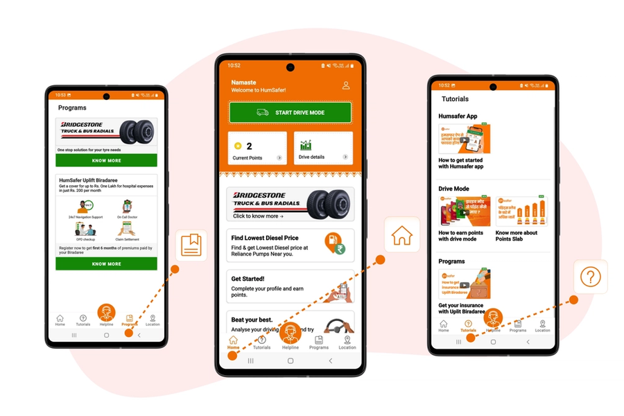 HumSafer - Truck Driver Safety & Rewards Platform showcase