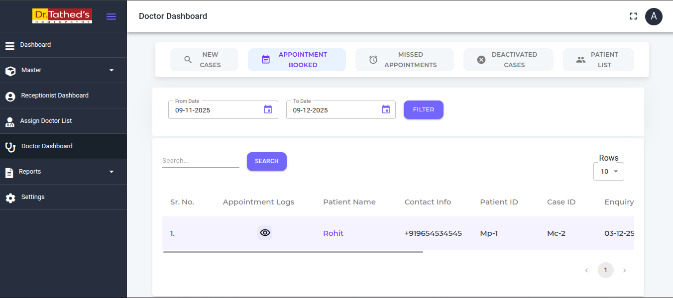 Doctor Dashboard