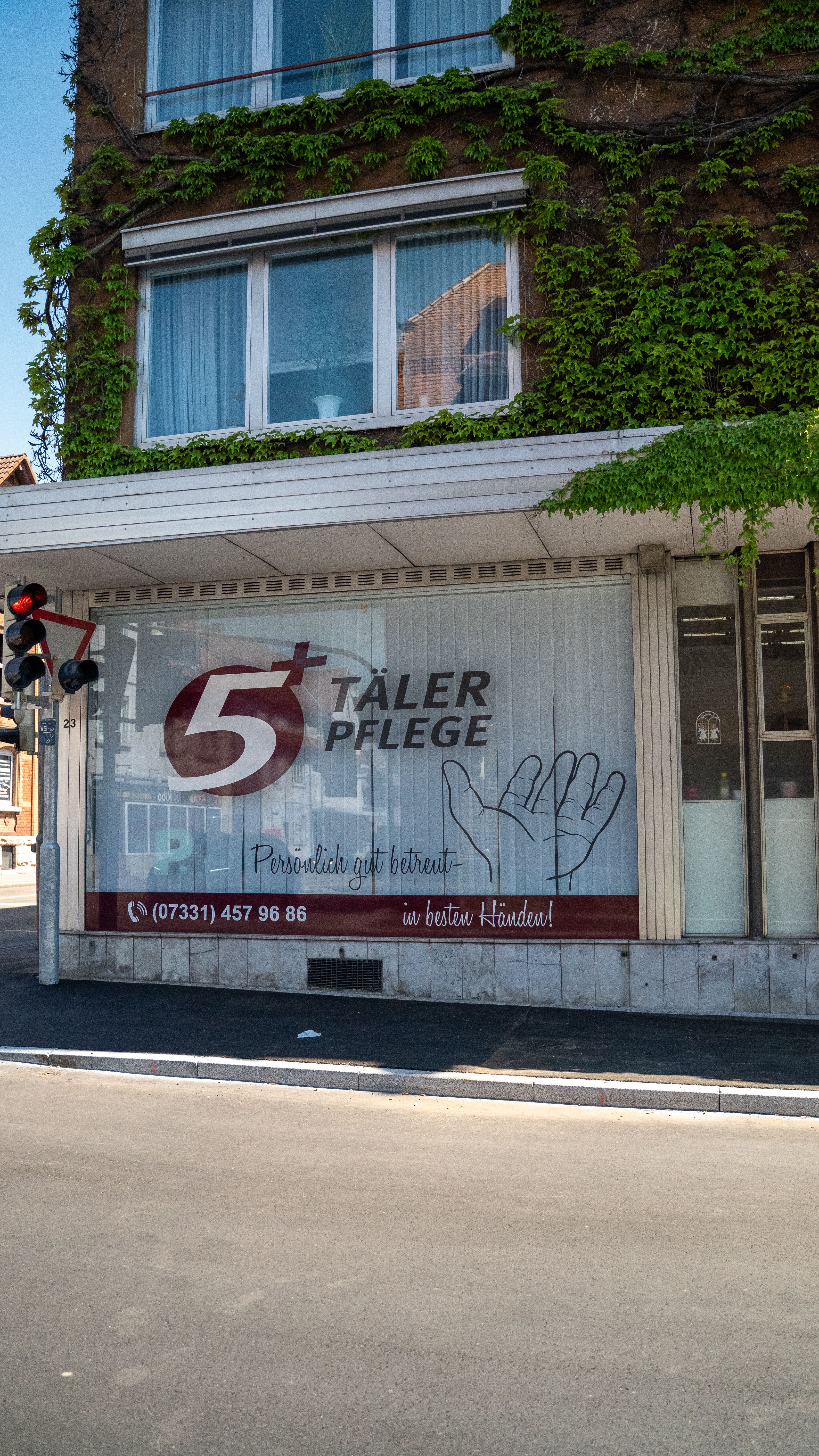 Das Büro von 5-Täler-Pflege in der Stuttgarter Straße in Geislingen an der Steige.
