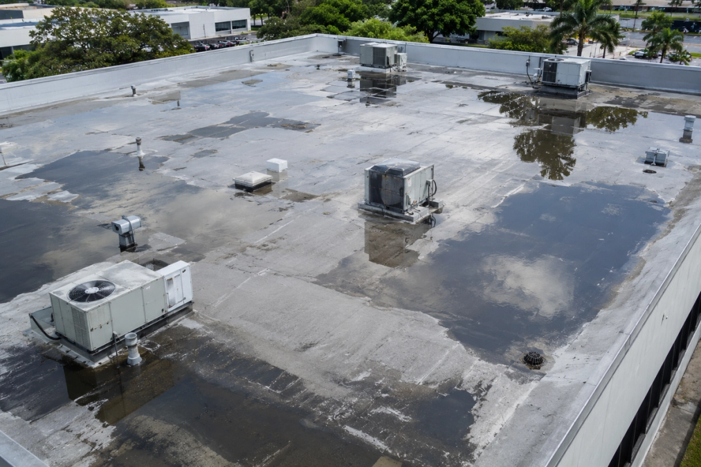 Solving Standing Water Issues on Low-Slope Commercial Roofs