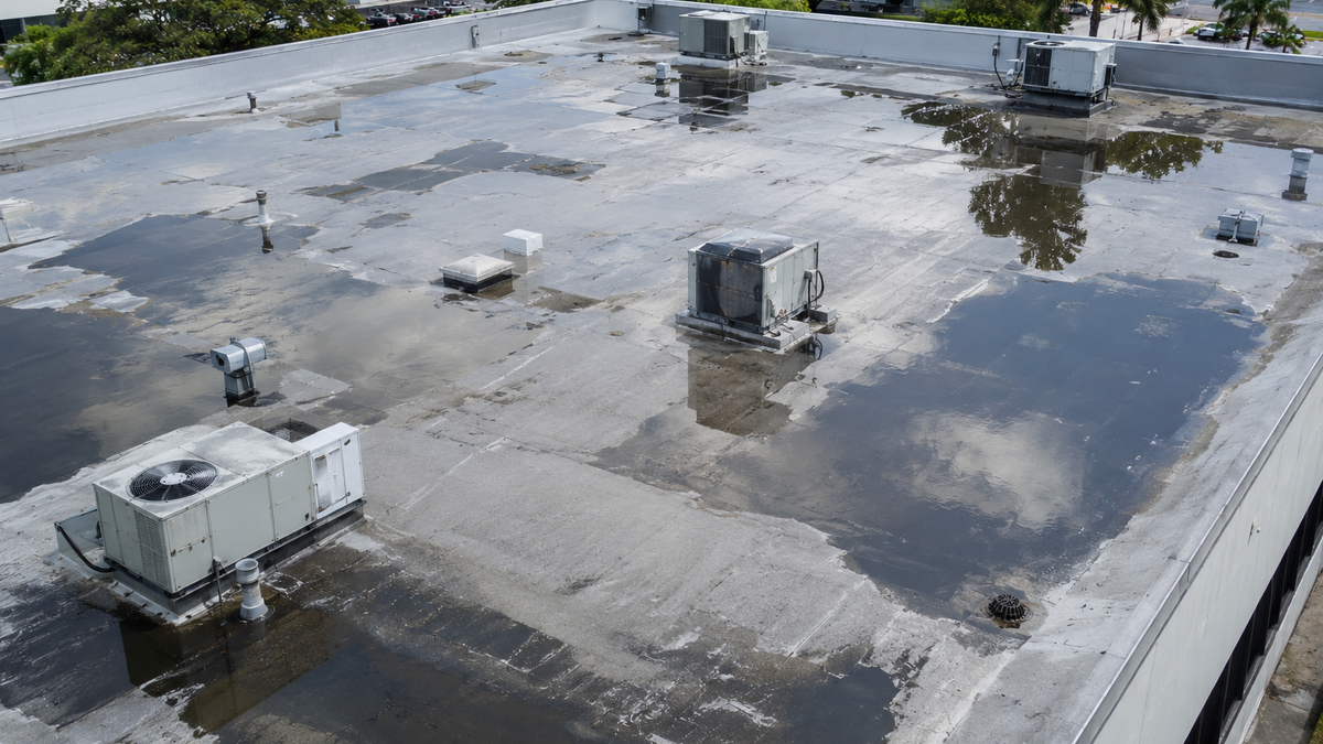 Solving Standing Water Issues on Low-Slope Commercial Roofs