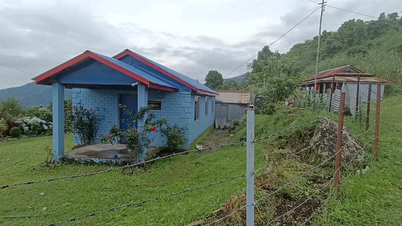 The Gogane church before construction of the Sabbath School classroom.
