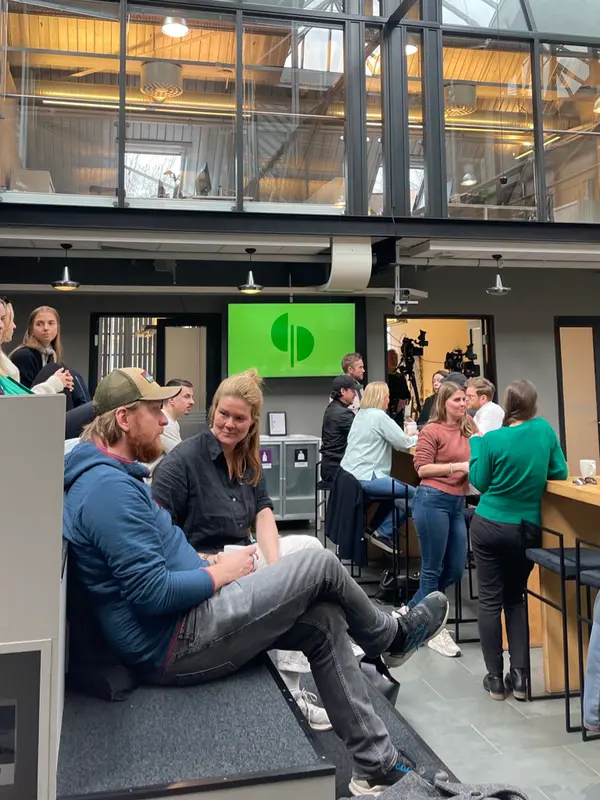 GPC Club Meeting for its members. Pictured: Marthe Haakensen, Co-founder of GPC, and Erik Hauge Stangeby, Project Manager and Marketing Advisor at the Øya Festival.