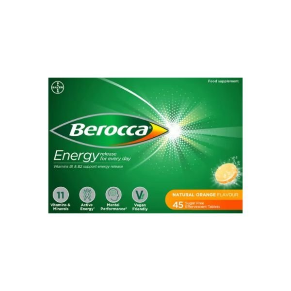 Berocca Energy Release Effervescent Tablets Orange Flavour (45)