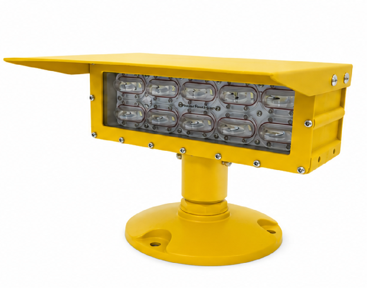 Hooded LED floodlights