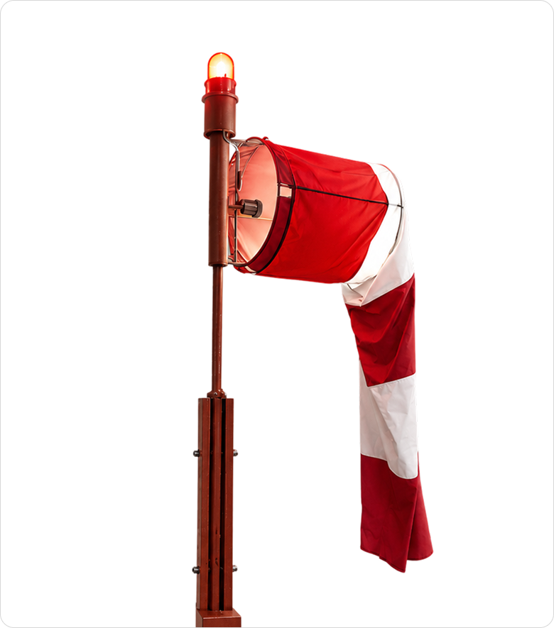 Illuminated wind direction indicator