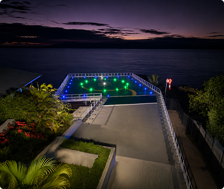 Complete heliport lighting ecosystem