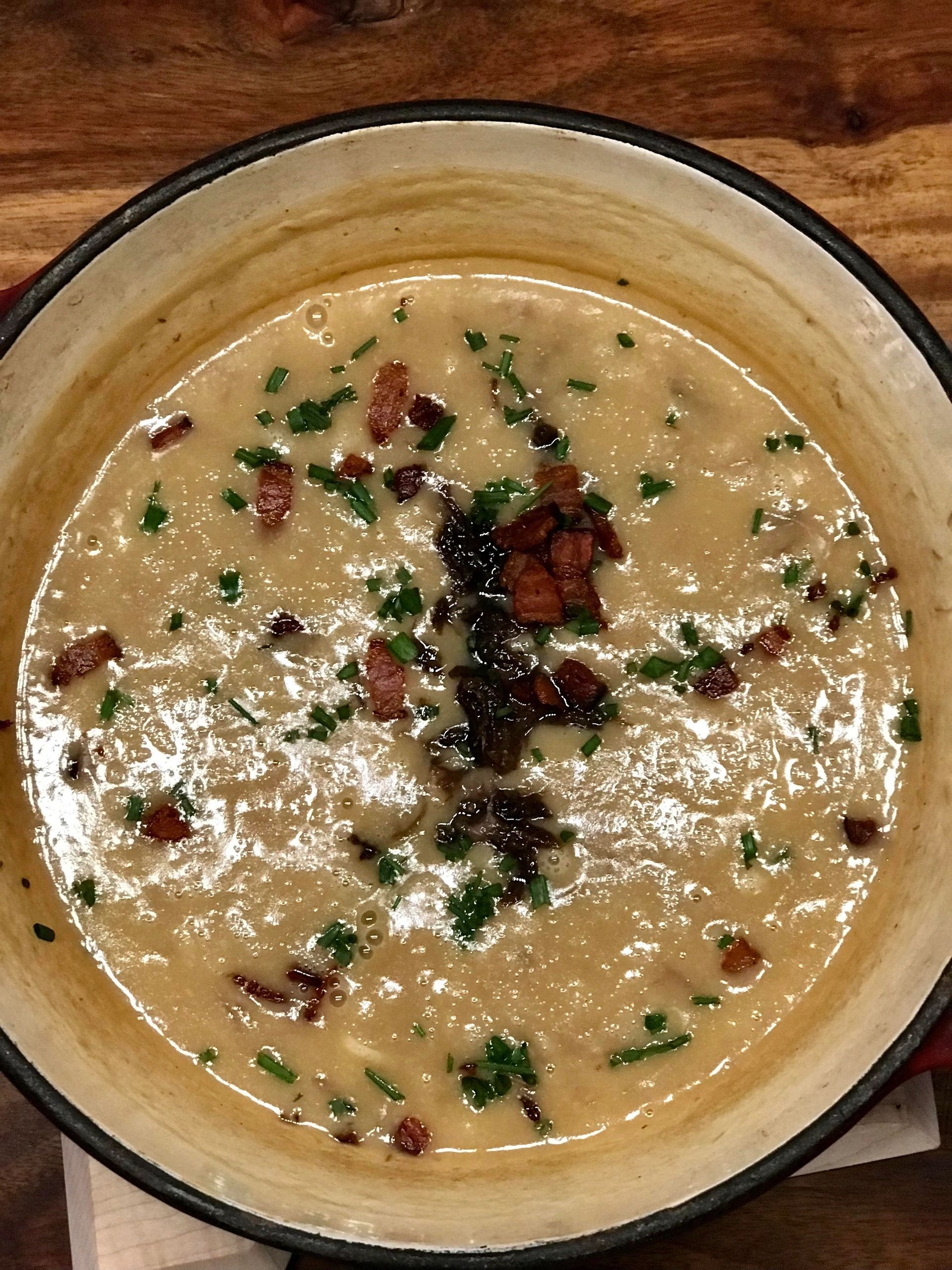 Soupe Triple B : bernaches, bacon, bière