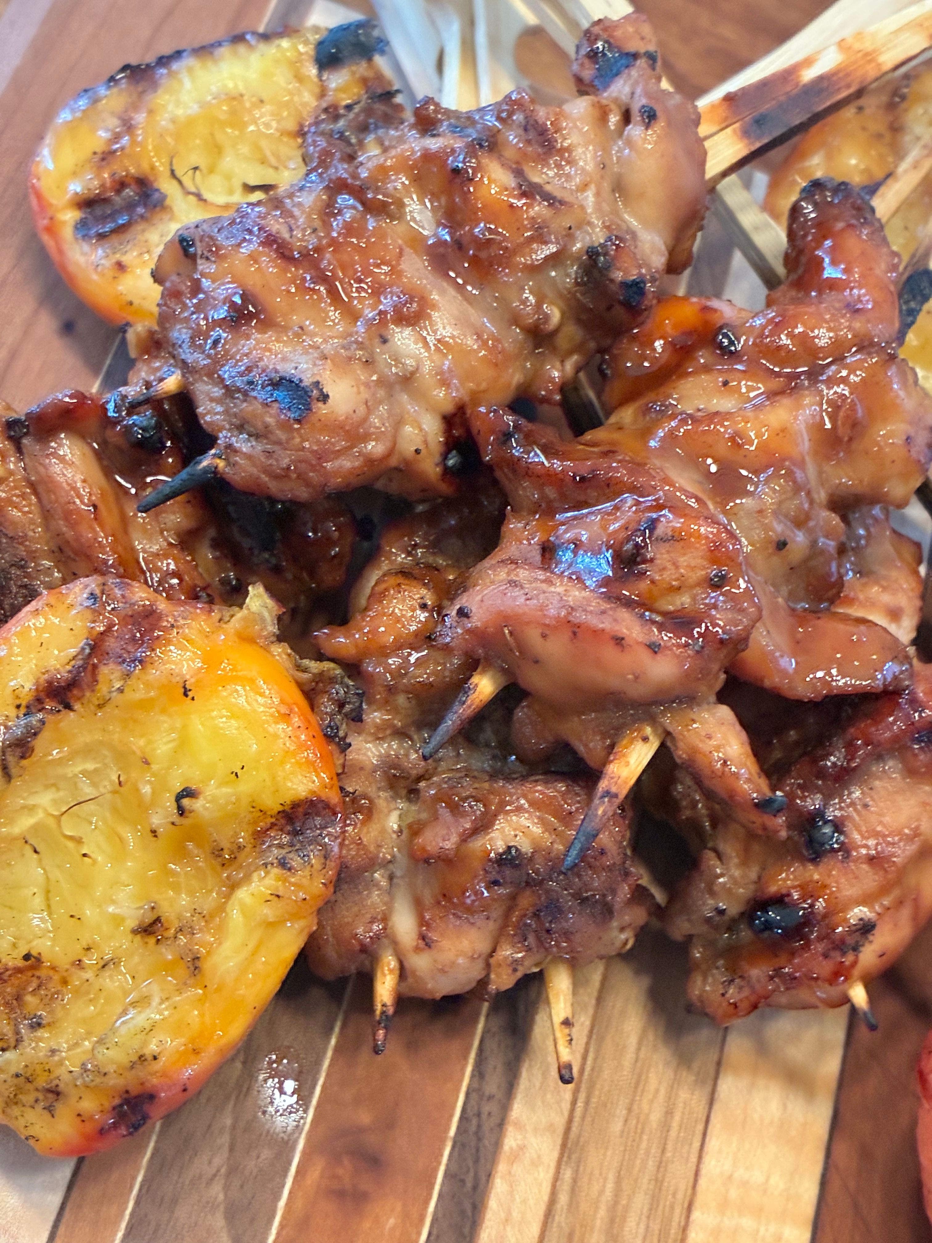 Brochettes de perdrix char siu