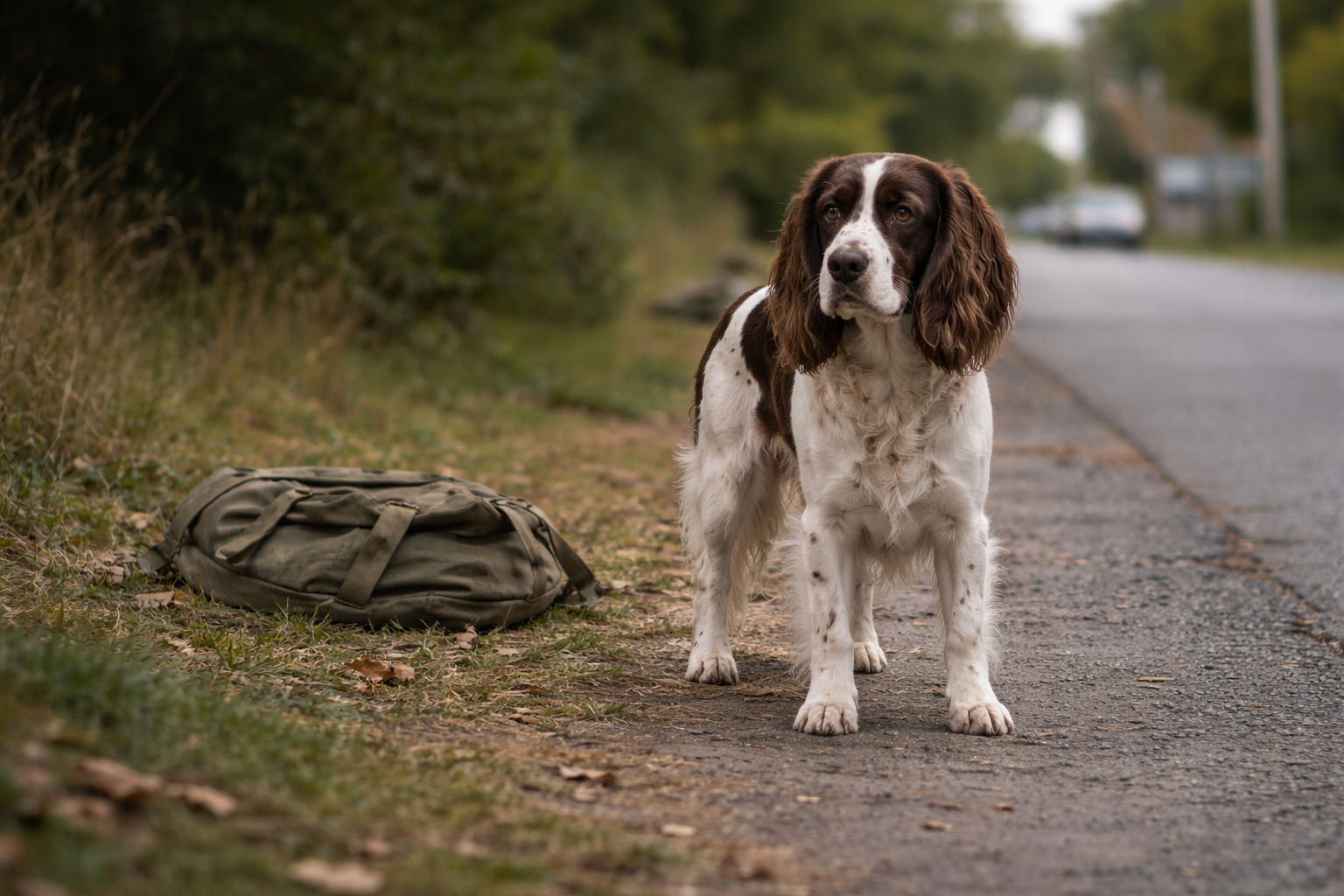 Finding a dumped dog.