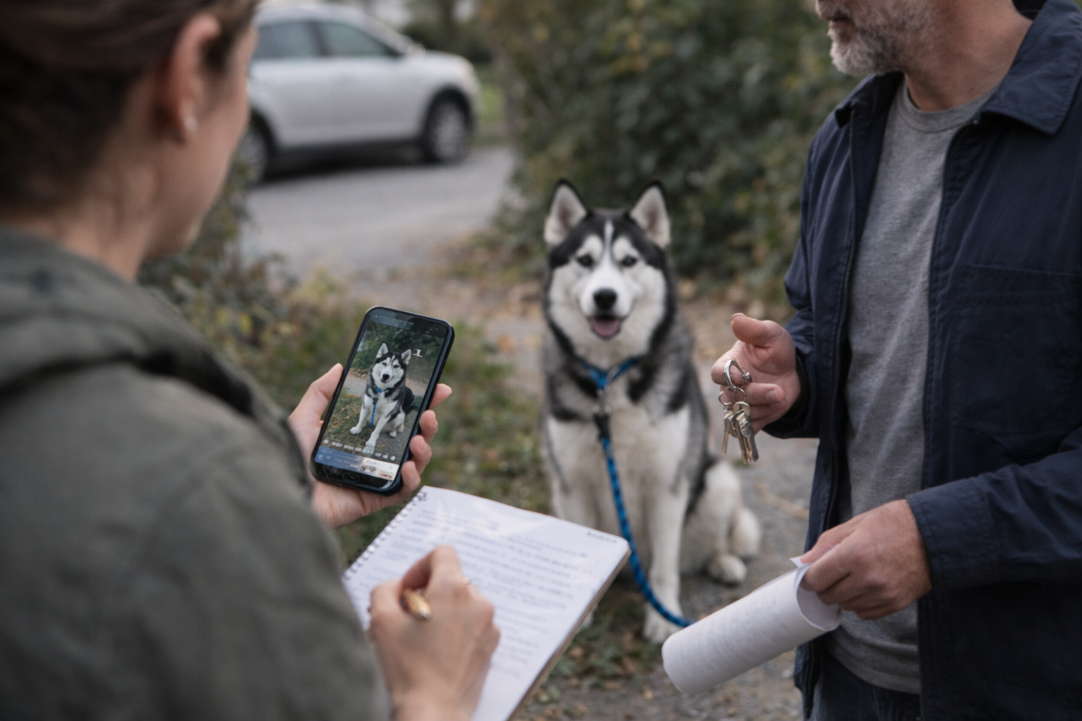 Getting proof of ownership of found dog.