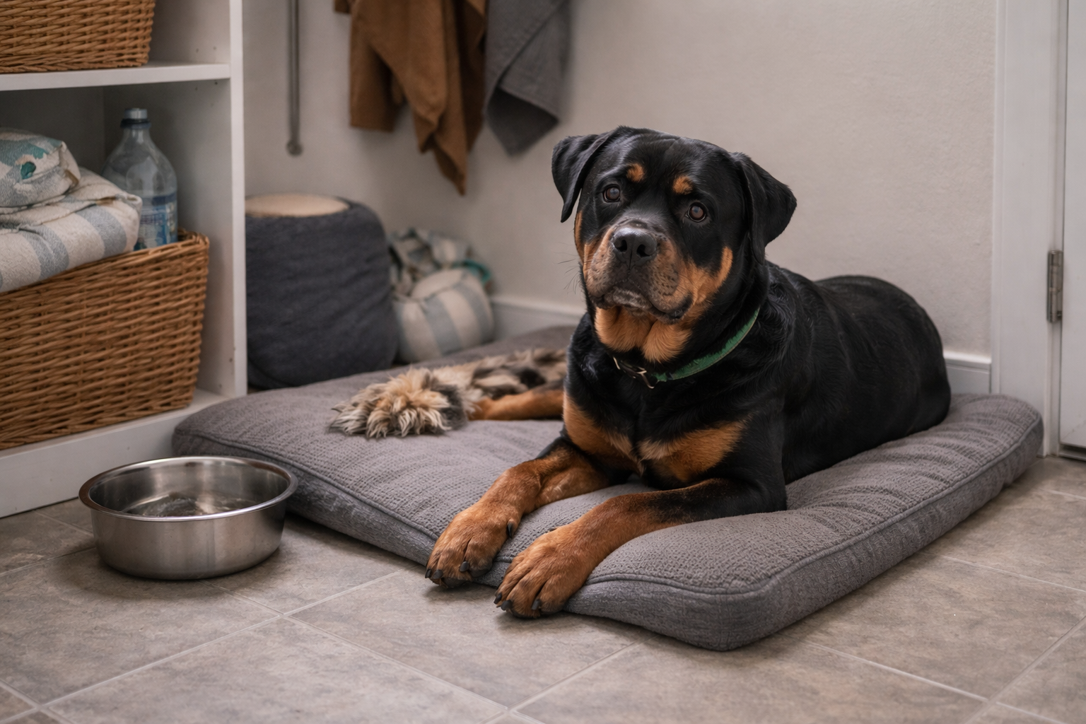 Finding temporary space for found dog.